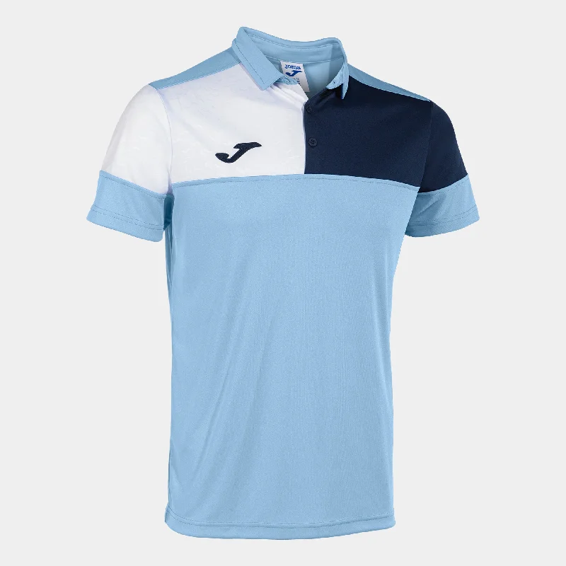 Joma Crew V Polo (Sky/Dark Navy/White)