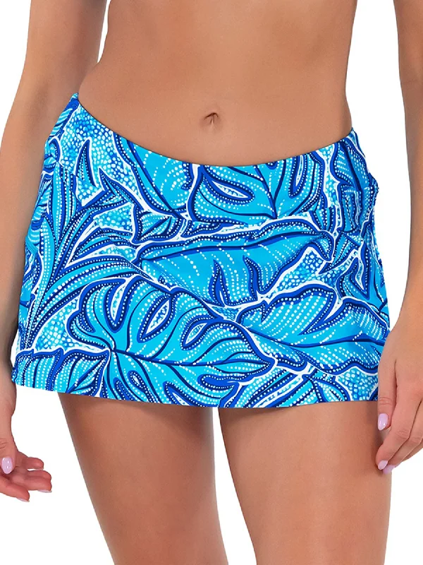 Sunsets Women's Printed Sporty Skirted Bikini Bottom