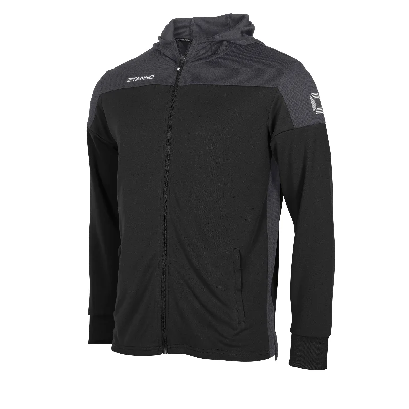 Stanno Pride Hooded Sweat Jacket (Black/Anthracite)