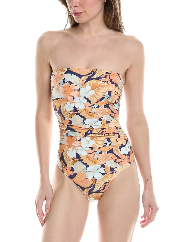 Monte & Lou Ruched Bandeau One-Piece