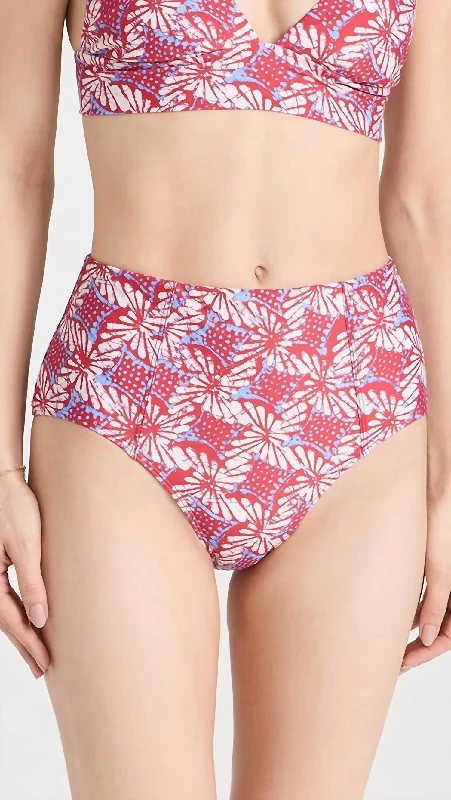 Serena Bikini Bottom In Ruby Petal