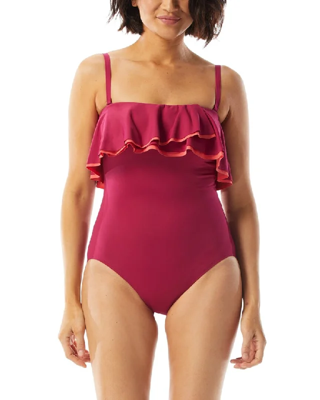 Coco Contours Agate Ruffle Bandeau One-Piece