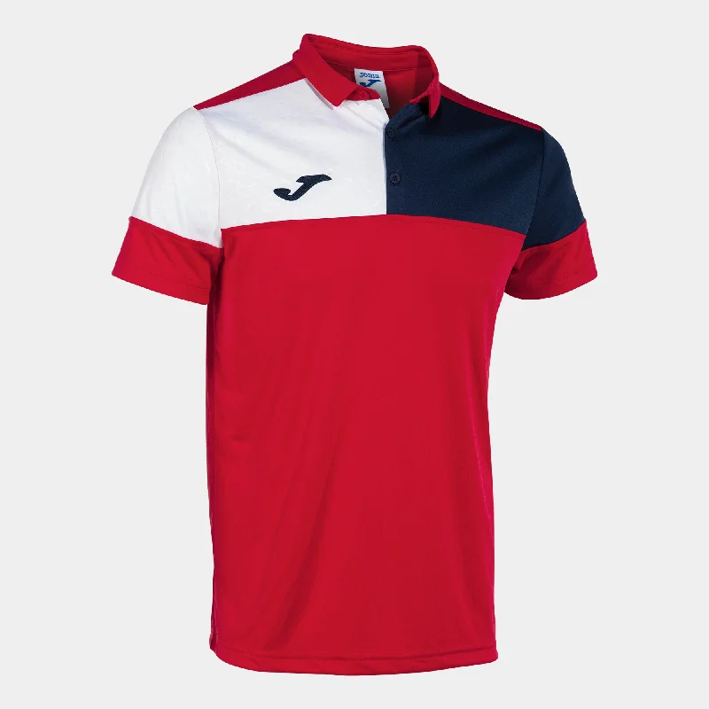 Joma Crew V Polo (Red/Dark Navy/White)