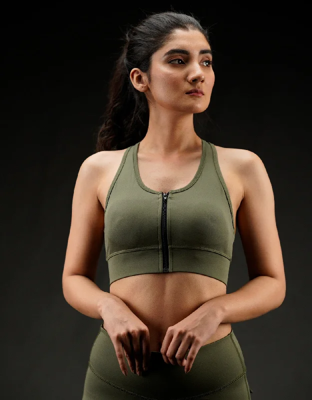 Front Zip Sports Bra 2.0 - Camo