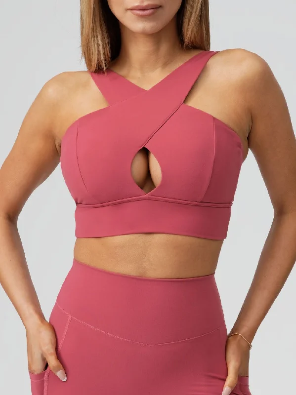 Harmony Halter Sports Bra - Terracotta