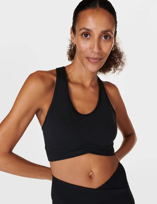 Super Soft Ultra-Lite Wrap Bra - Black