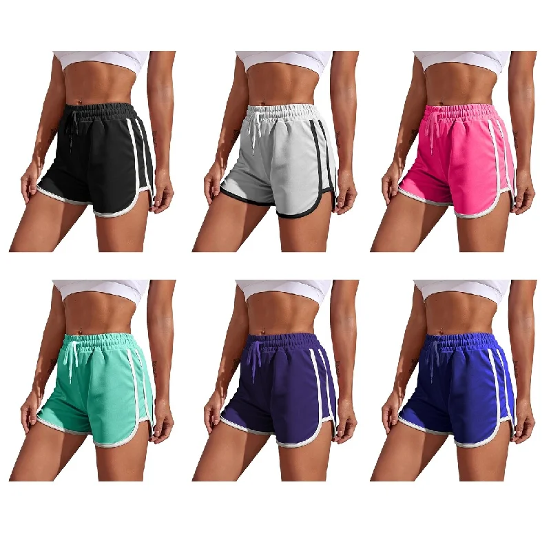 3Pack Womens Dolphin Shorts Soft Comfy Elastic Waist Athletic Yoga Pants