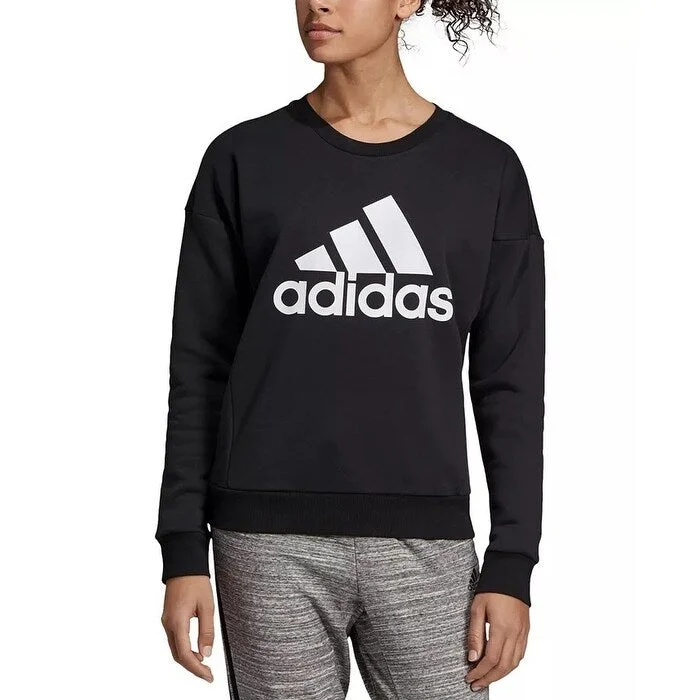 Adidas Women's Logo Sweatshirt Black Size Large