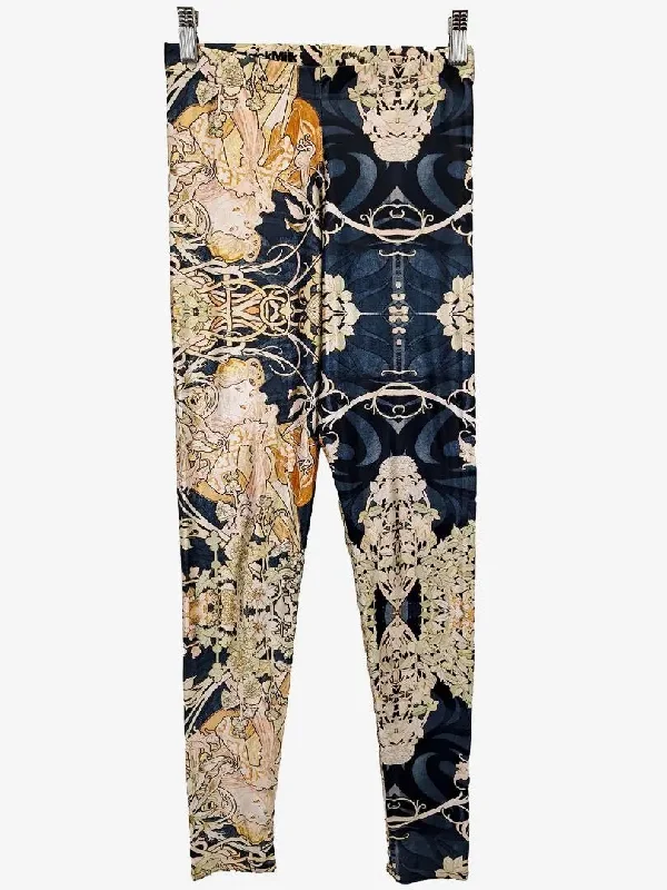 Blackmilk Alphonse Mucha Painted Shimmer Leggings Size M