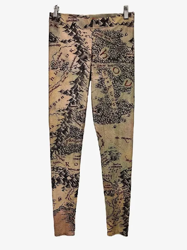 Blackmilk Middle Earth Satin Leggings Size M