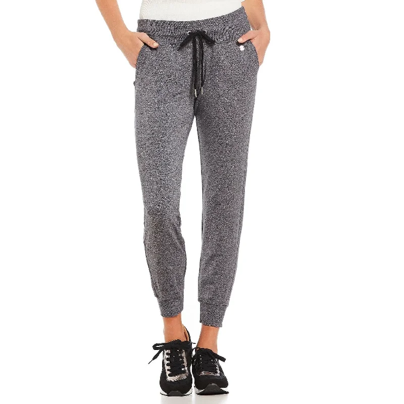 Calvin Klein Women's Slim Fleece Joggers Slate Heather Black Size Medium - Grey