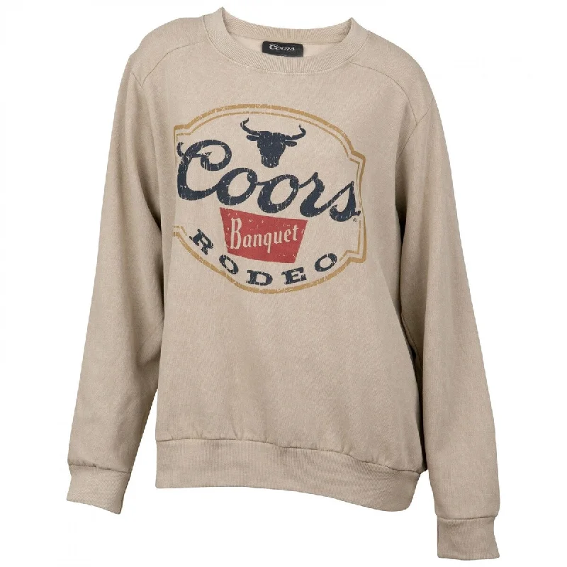 Coors Banquet Rodeo Long Horns Cream Colorway Womens Sweatshirt