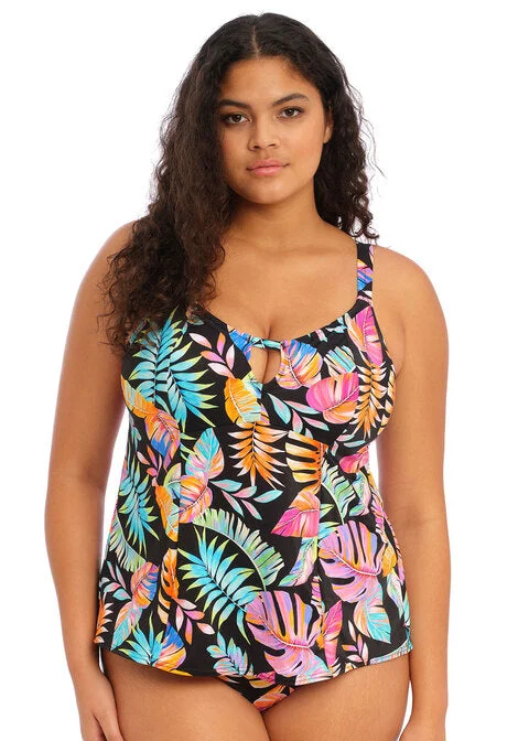 ELOMI ES801561BLK TROPICAL FALLS NON WIRED TANKINI TOP