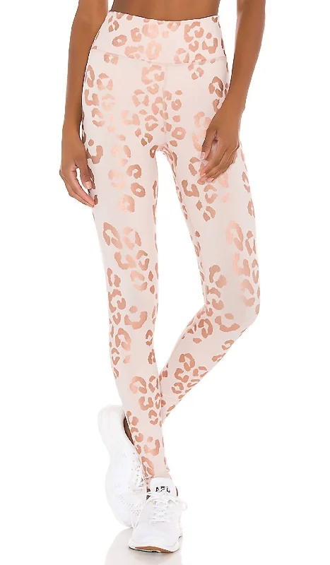 Essential High Waist Legging In Lux Cheetah Print