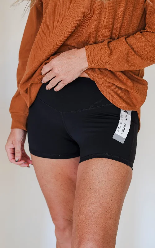 GREEN - Contour Seam Biker Shorts - Final Sale