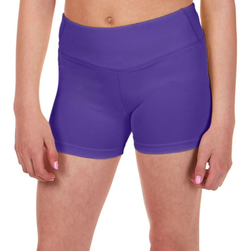 High-Rise Compression Shorts - Purple