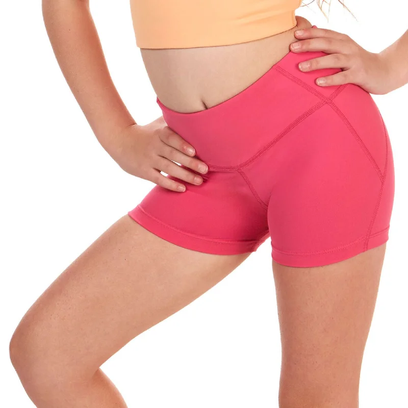 High-Rise Compression Shorts - Pink