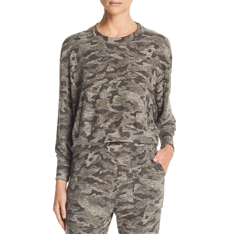 Joie Womens Cropped Camo Sweatshirt, Green, X-Small