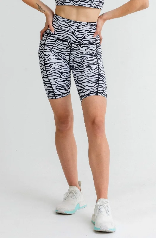 Jungle Bike Shorts - Zebra