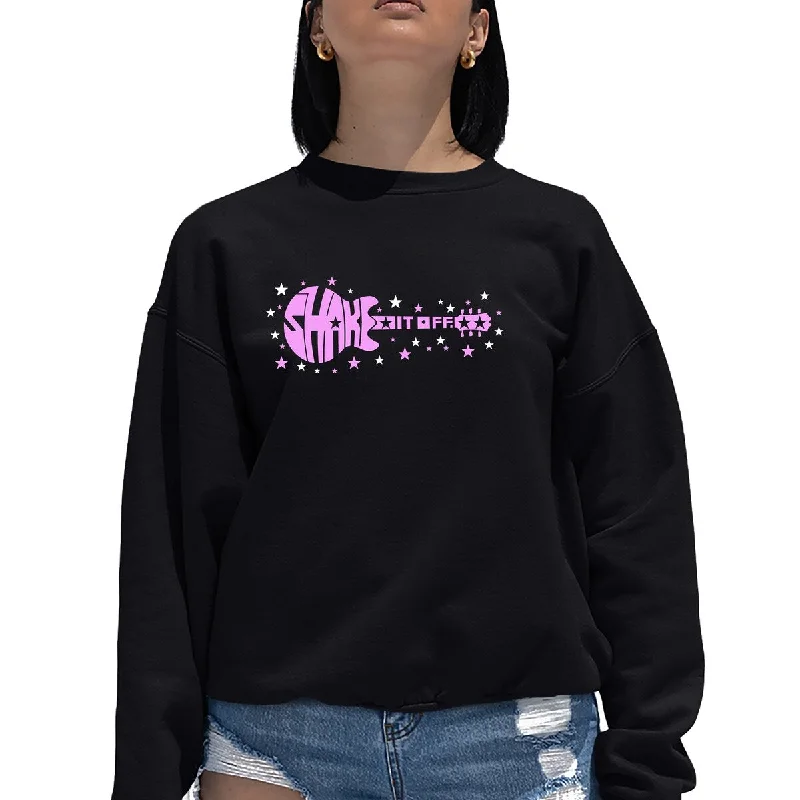 LA Pop Art Women's Word Art Crewneck Sweatshirt - Shake it Off