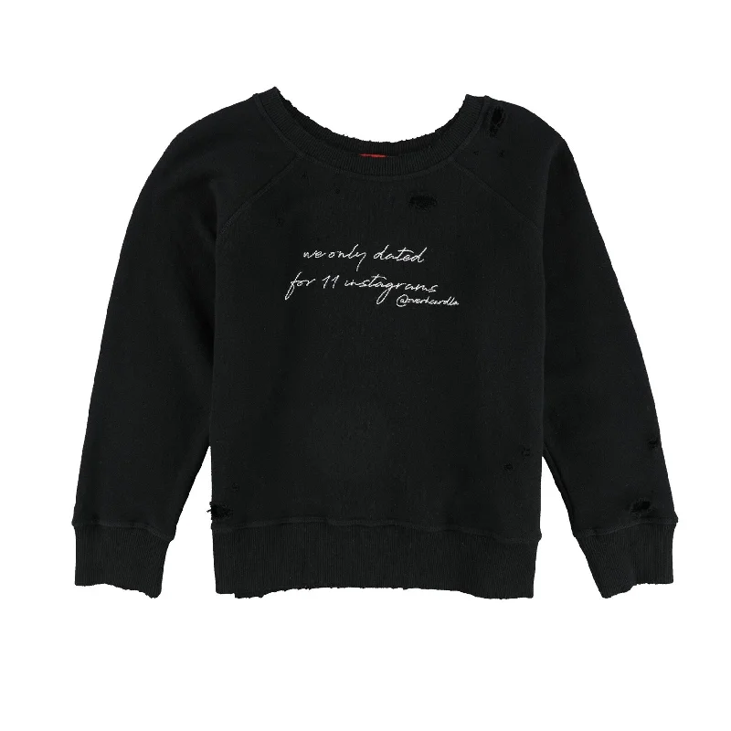 n:philanthropy Womens Instagram Sweatshirt, Black, Small