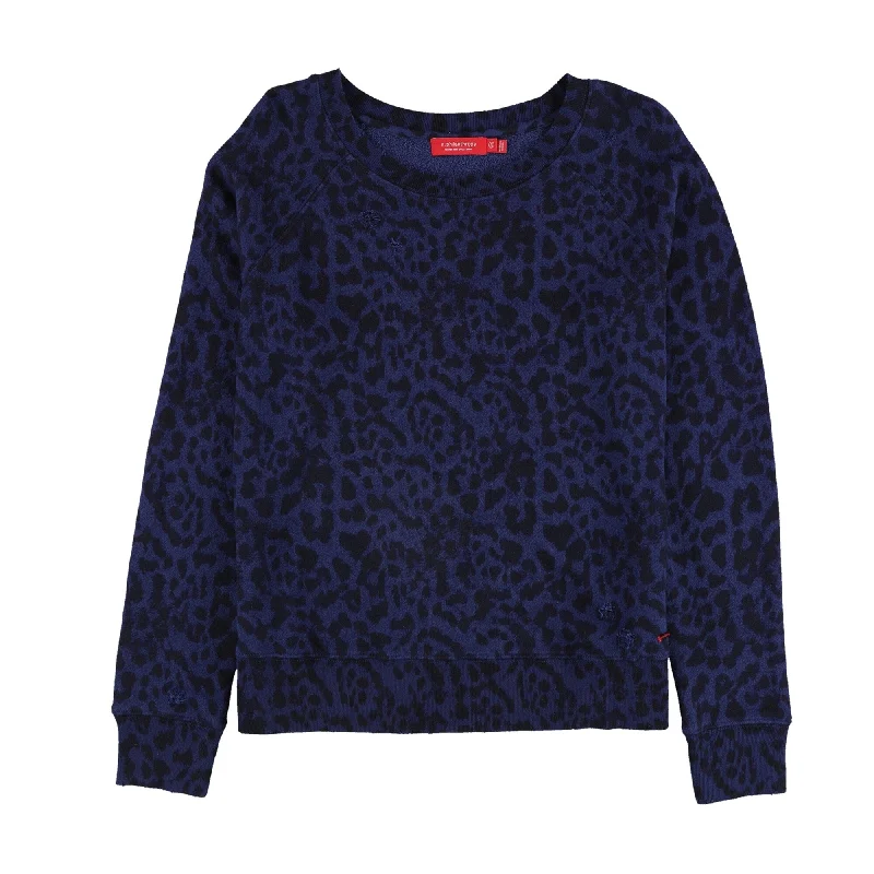 n:philanthropy Womens Leopard Sweatshirt, Blue, Small