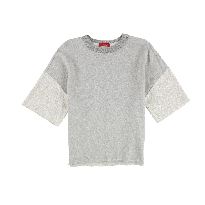 n:philanthropy Womens Mixed Media Sweatshirt, Grey, X-Large