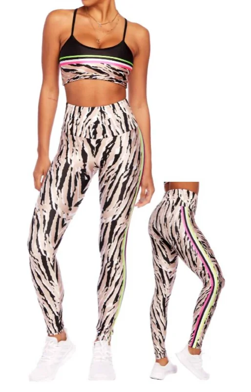 Neon 7/8 Leggings In Nude Tiger