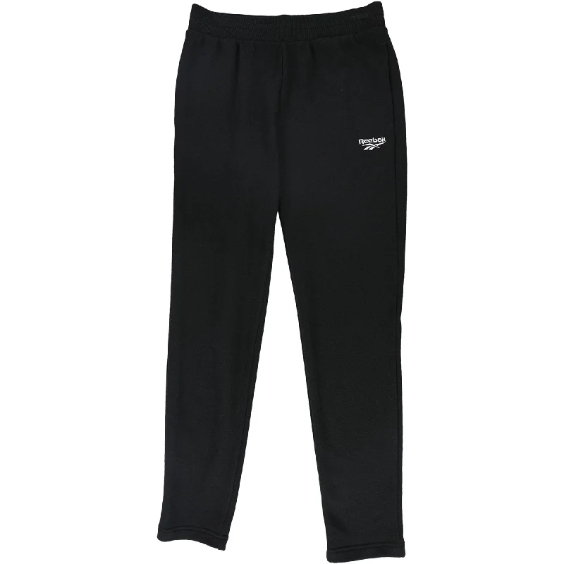 Reebok Womens French Terry Athletic Sweatpants, Black, Medium