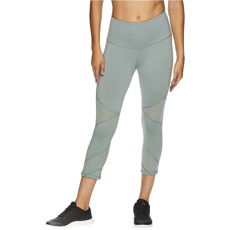 Reebok Womens Highrise Capri Compression Athletic Pants