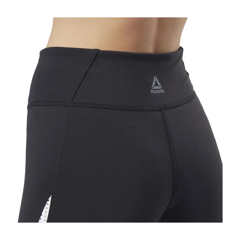 Reebok Womens Lux Compression Athletic Pants, Black, Small