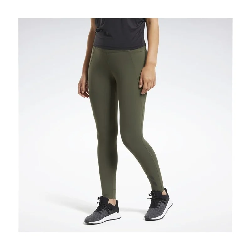 Reebok Womens Lux Compression Athletic Pants, Green, Small