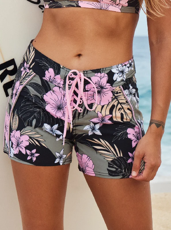 Roxy Pro The 93 Win Printed Boardshorts - Anthracite Classic Pro Surf