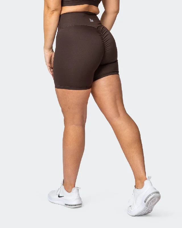 Signature Scrunch Bike Shorts - Chocolate