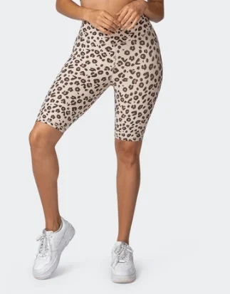 Signature Scrunch Referee Length Shorts - Cheetah Print