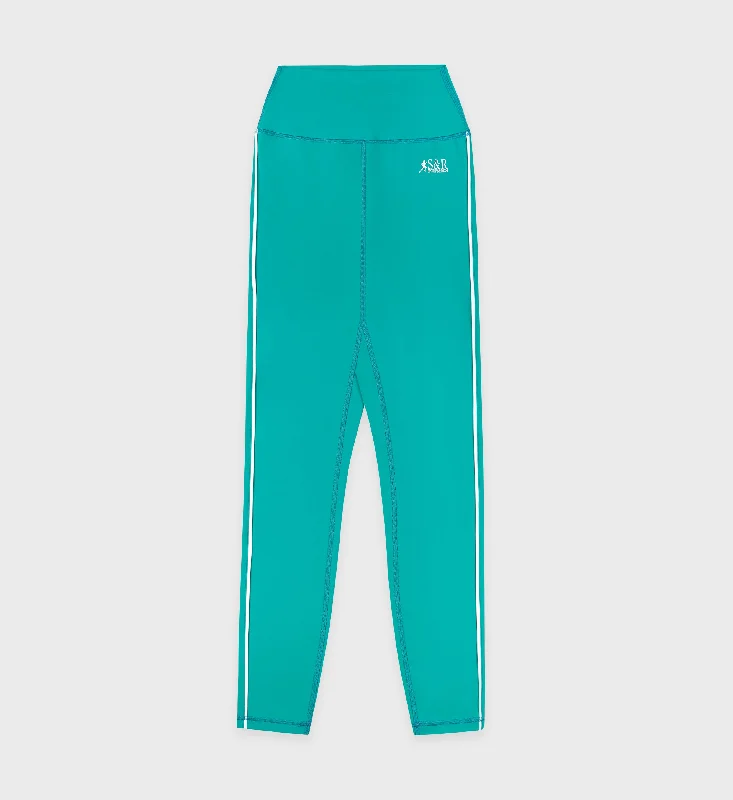 SR Runner Legging - Spring Green/White