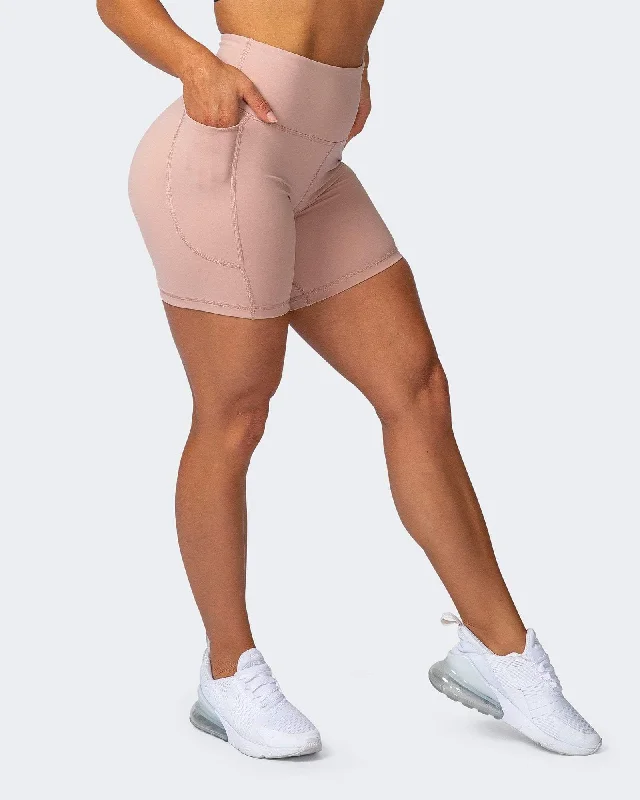 Superior Squat Pocket Bike Shorts - Mahogany Rose