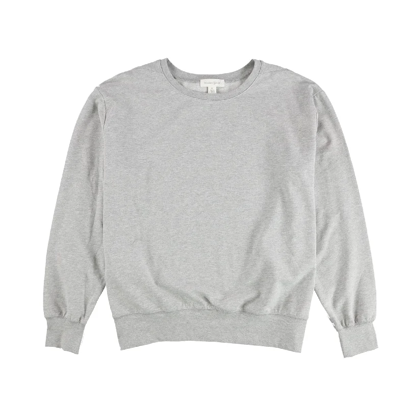 Treasure & Bond Womens Heathered Sweatshirt, Grey, Small